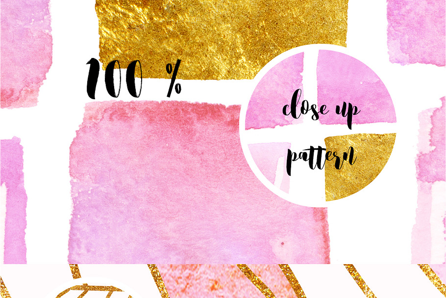 50 gold and pink seamless patterns!