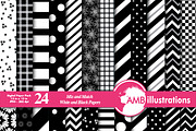 Black & White Digital Papers AMB-531