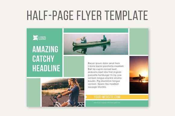 Half-Page Flyer Template in Templates - product preview 1