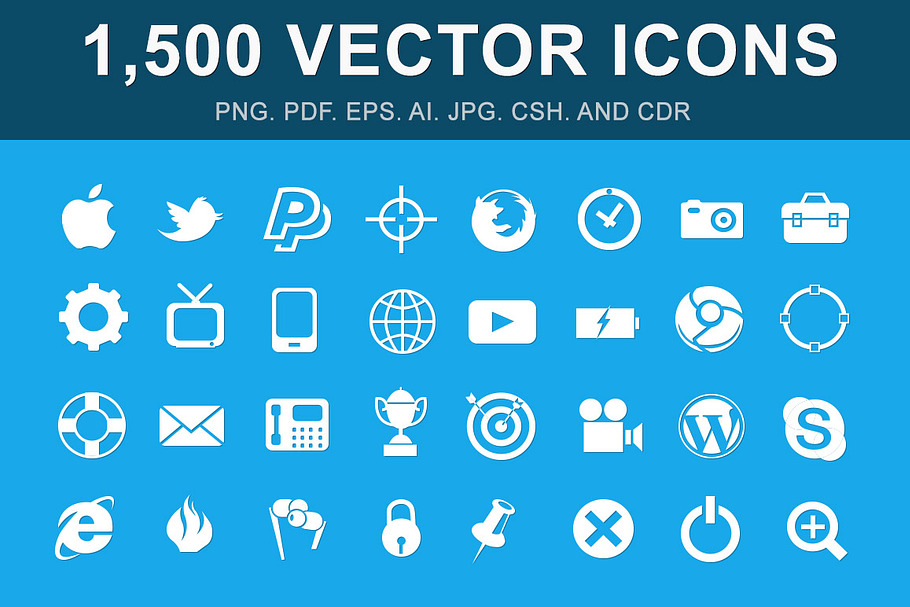 1,500 Vector Glyph Icons in Glyph Icons - product preview 8