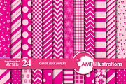 Candy Pink Digital Papers AMB-541