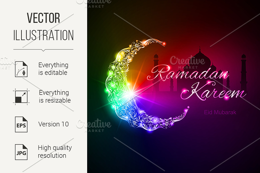 Ramadan Kareem greeting card in Graphics - product preview 8