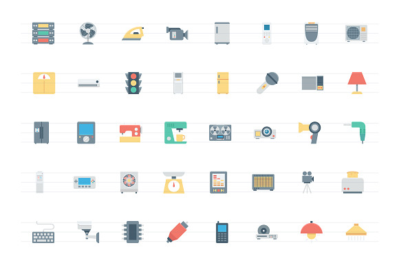 120 Flat Electronics and Devices in Icons - product preview 1