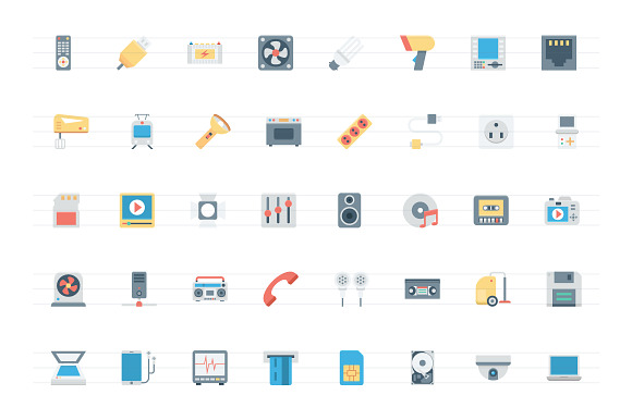 120 Flat Electronics and Devices in Icons - product preview 2