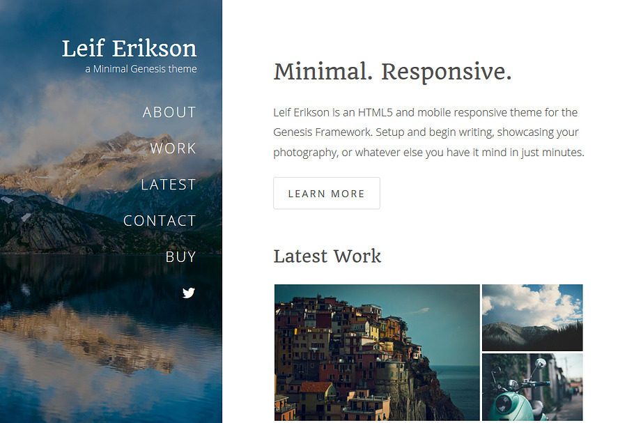 Leif Erikson - Minimal Genesis Theme in WordPress Minimal Themes - product preview 8