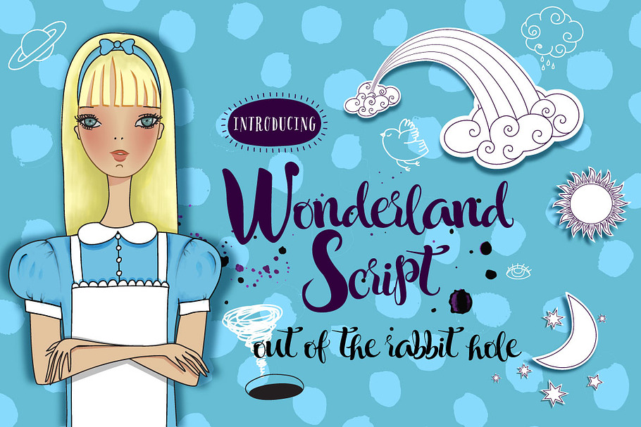 Wonderland Script + Vector Set in Script Fonts - product preview 8