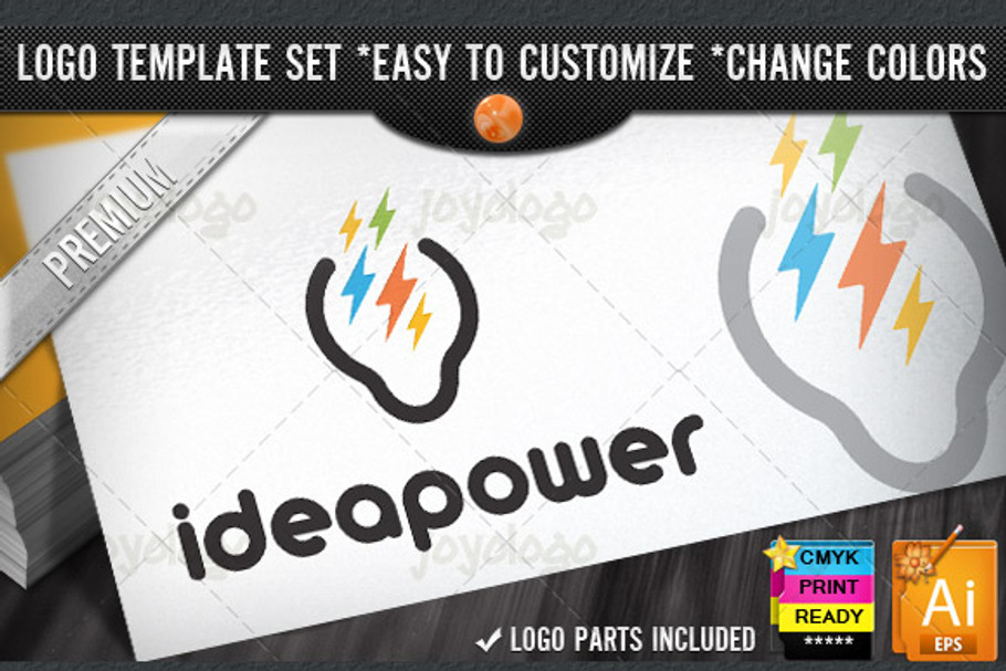 Brain Storm Idea Power Logo Template in Logo Templates - product preview 8