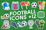Football flat icons