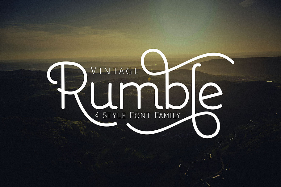 Rumble 4 Font in Script Fonts - product preview 8