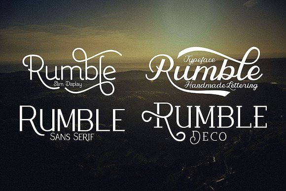 Rumble 4 Font in Script Fonts - product preview 1