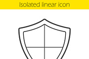 Shield linear icon. Vector
