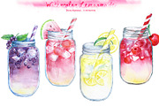 Watercolor Lemonade Clipart