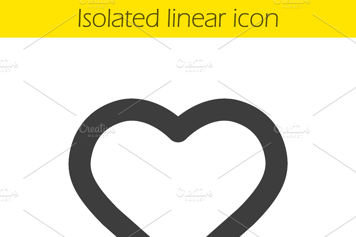 Heart mark linear icon. Vector in Heart Icons - product preview 8