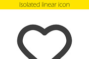 Heart mark linear icon. Vector