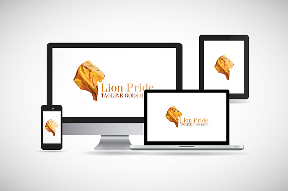 Lion Pride - Geometric Logo in Logo Templates - product preview 2