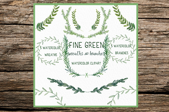 Fine green rosemary. watercolor in Illustrations - product preview 3