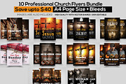 10 Church Flyers Bundle