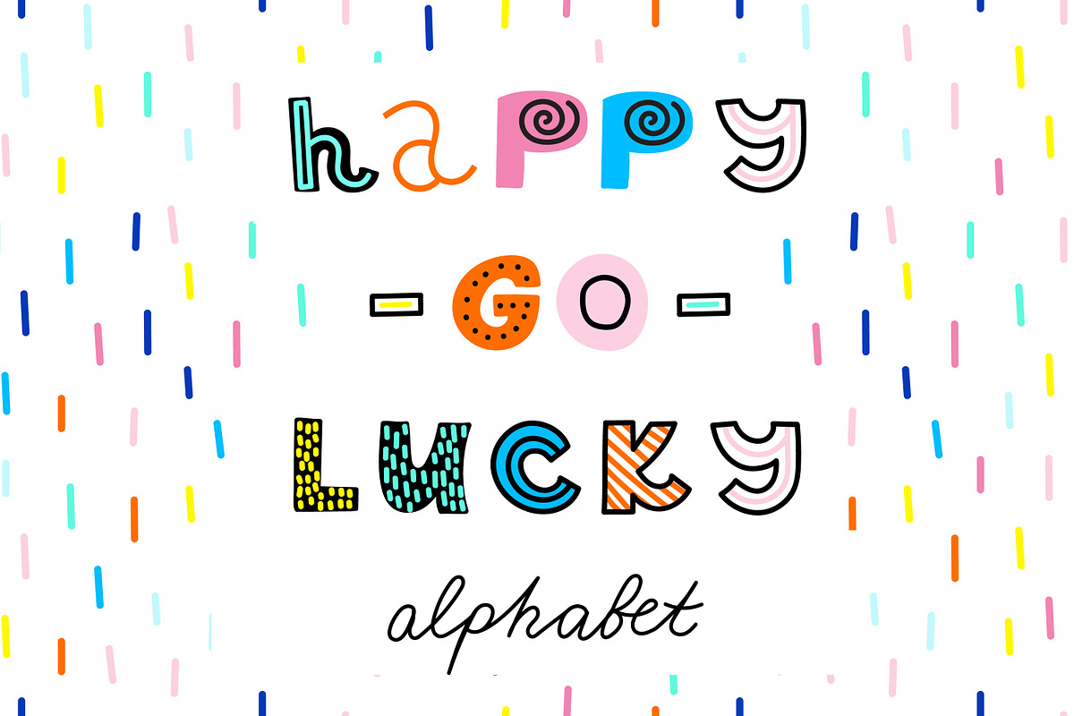 Happy-go-Lucky | Alphabet in Scrapbooking Fonts - product preview 8