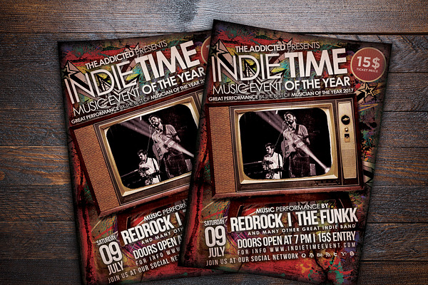 Indie Time Music Flyer