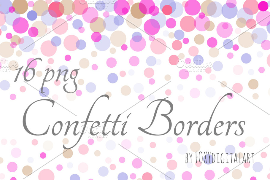 Confetti Borders Confetti Cliparts in Patterns - product preview 8