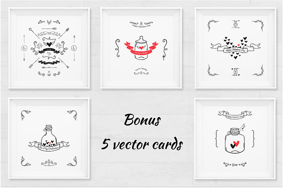 Hand drawn decorative elements set in Illustrations - product preview 4