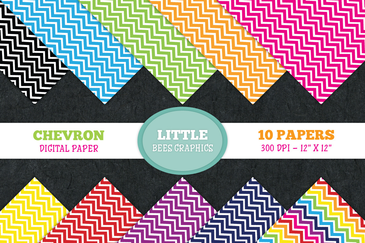 Chevron Digital Paper Pack in Illustrations - product preview 8