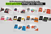 10 Business PostCards Bundle