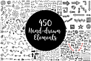 450 Hand-drawn elements
