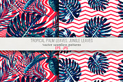 Jungle leaves abstract patterns
