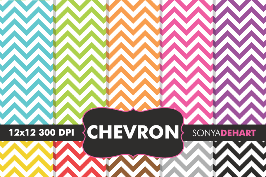 Chevron Digital Paper Patterns