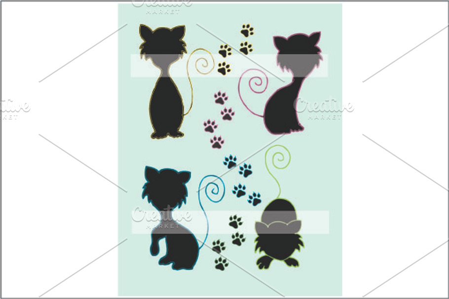 Silhouette Clipart Cats