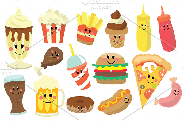 Fast Food Clipart Set