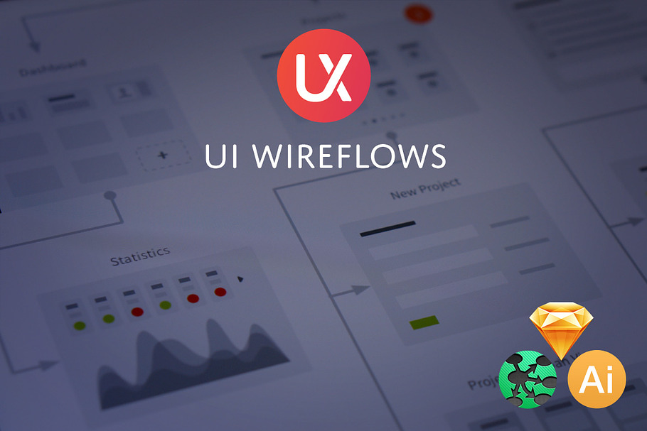 UI Wireflows Bundle in Mobile & Web Mockups - product preview 8