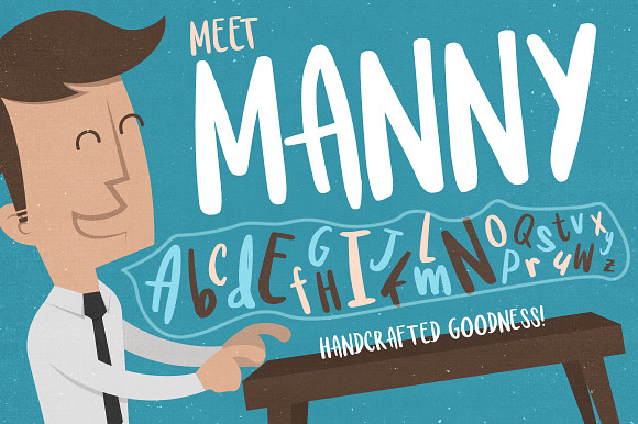 Meet Manny Typeface in Display Fonts - product preview 1