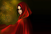 Little Red Riding Hood girl digital