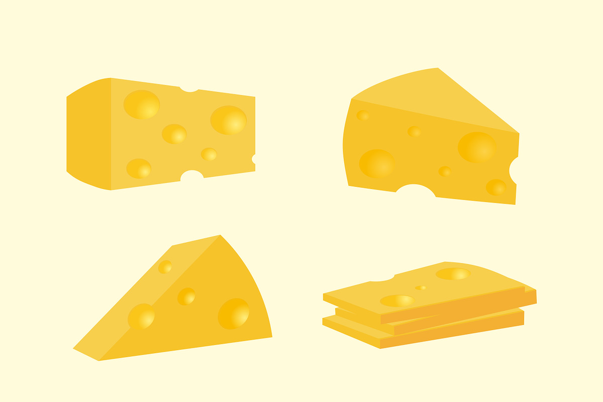 Set of cheese in Objects - product preview 8