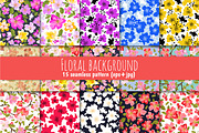 Floral background (15 patterns)