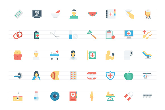 200 Flat Medical and Health Icons in Medical Icons - product preview 2
