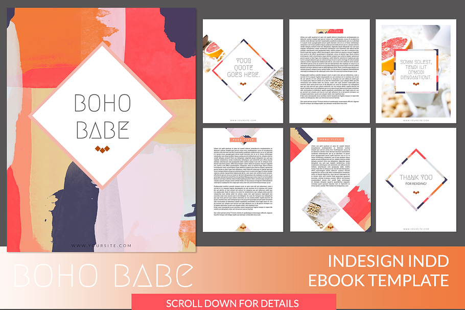 Boho Babe InDesign Ebook Template