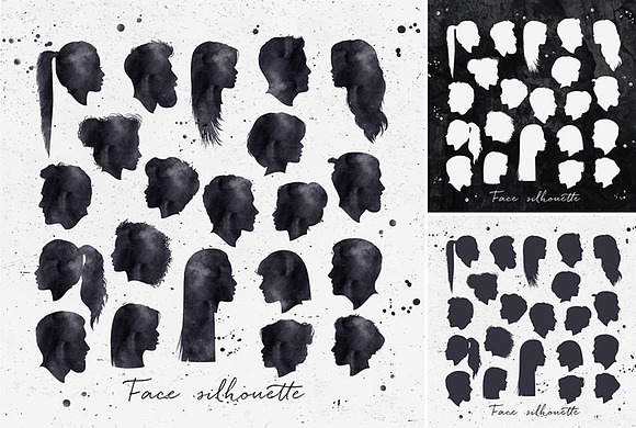 Hair Salon Silhouettes in Illustrations - product preview 4