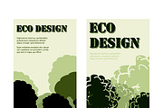 Eco design banners with forest