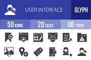 50 User Interface Glyph Icons