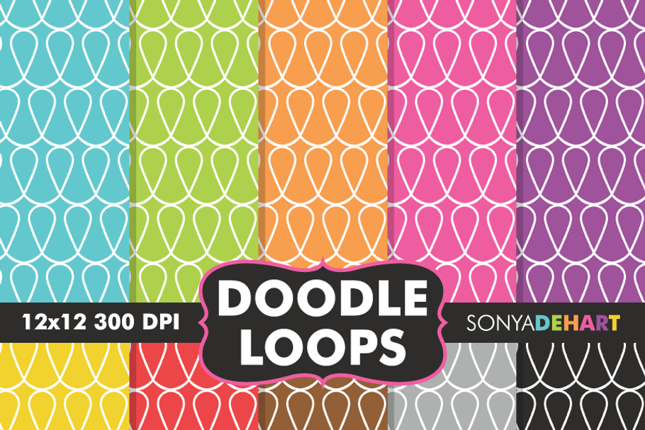 Doodle Loops Digital Papers