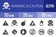 50 Warning & Caution Glyph Icons