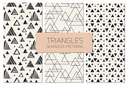 Triangles. Seamless Patterns Set 11