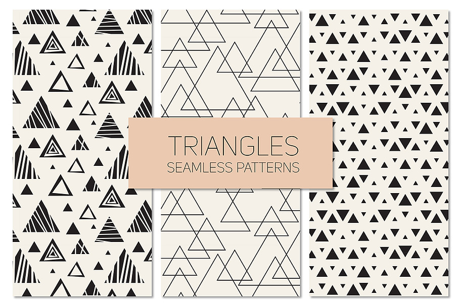 Triangles. Seamless Patterns Set 11 in Patterns - product preview 8