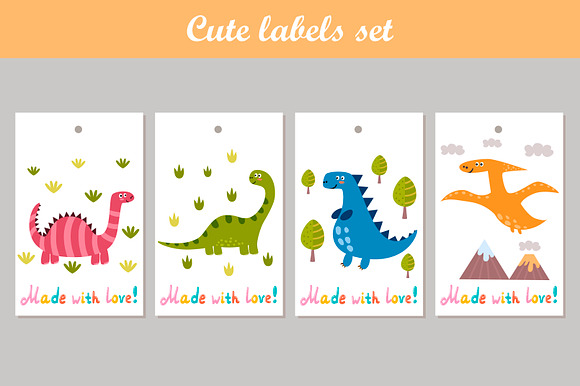 Cute Dinos: pattern & labels in Patterns - product preview 3