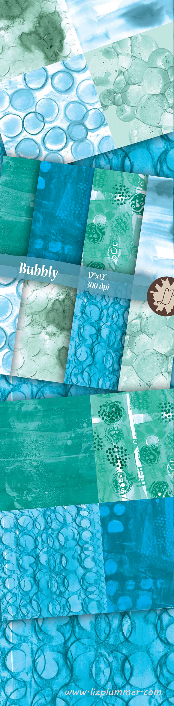Bubbles Painted Papers in Patterns - product preview 4