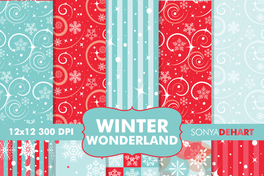 Winter Wonderland Digital Papers