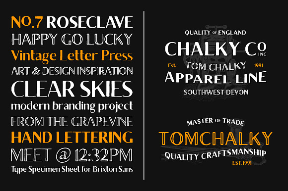 Brixton Sans (6 Fonts + Extras) in Display Fonts - product preview 1